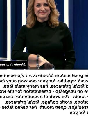 Blonde Fernsehmoderatorin