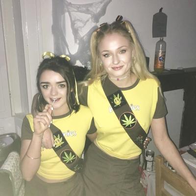 Maisie Williams and Sophie Turner  Halloween