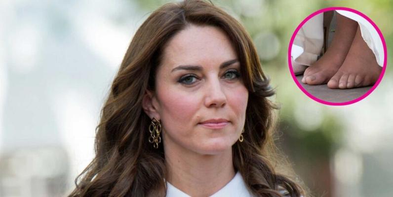 Kate Middleton pantimedias sin zapatos