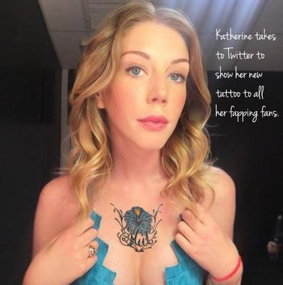 Tatuagem falsa de Katherine Ryan