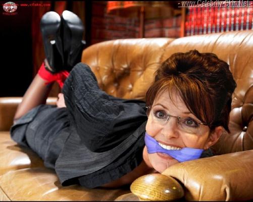 Sarah Palin gefesselt und geknebelt