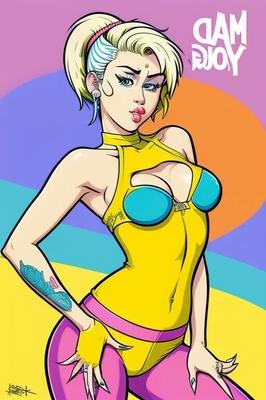 Miley Cyrus Mad Magazine Anime gerado por IA