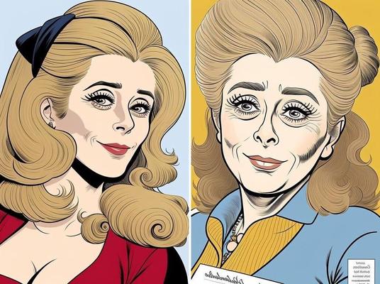 Personagem de quadrinhos inspirado em Catherine Deneuve