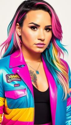 Demi Lovato as 80's AI