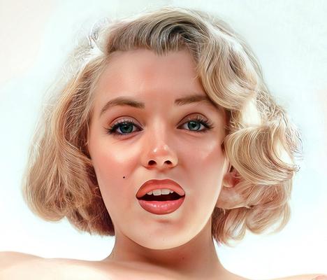 Marilyn Monroe's face in ultra high resolution