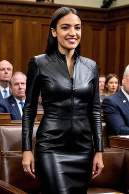 A.I. Alexandria Ocasio-Cortez in Leather