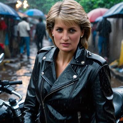 L'IA Princes Diana Spencer dans Leather est perdue