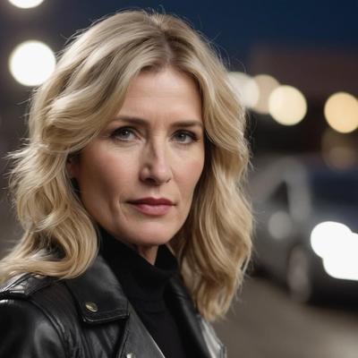 IA Laura Dern em couro