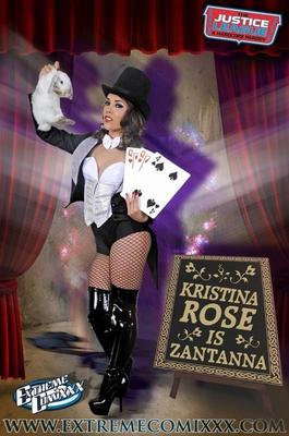 Kristina se levantou como Zatanna ficando super idiota