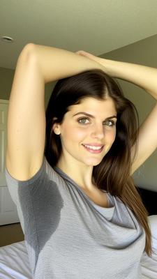 Alexandra daddario ai verschwitzt