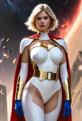 Kate Upton Power Girl Butel Atriz Ai Cosplay